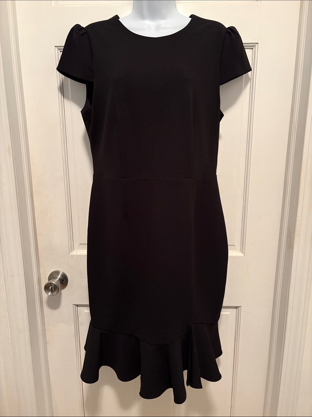 Betsey Johnson Black Ruffle-Hem Midi Dress size 12 and 10